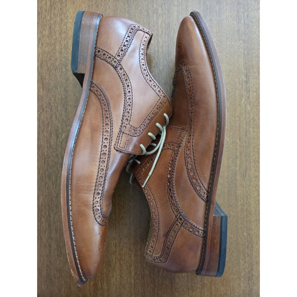 Cole Haan Wingtip Dress Shoes Men's Sz 13 Oxfords CO9303 573141 British‎ Tan